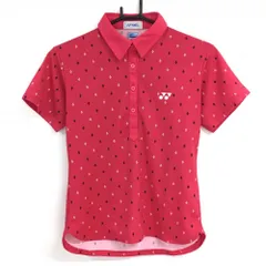 ★特価★【超美品】ヨネックス 半袖ポロシャツ ピンク×ネイビー 総柄 VERYCOOL レディース L ゴルフウェア YONEX