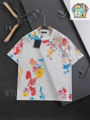 【今日特価】LV 25SS Graffiti Print Crew Neck T-shirt