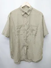 ◇ ⊂ INGNI イング シアー　ゆったり 半袖 シャツ ブラウス サイズM ベージュ系 レディース P  【1411070011367】