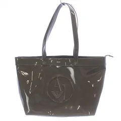 美品 アルマーニジーンズ トートバッグ エナメル 黒 ロゴ 肩掛け◎ 2025年最新】ARMANI JEANS レディース トートバッグの人気