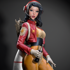 CA3D Retro Pinup Astronaut 1/12 | 3Dプリント フィギュア