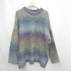 ◇ ⊇ emi+ エミプラス マルチカラー グラデーション 長袖 ニット サイズ表記なし ブルー パープル カーキ レディース E  【1502060010078】