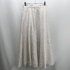 ◇ ⊂ snidel スナイデル 後ろウエストゴム ロング丈 フレア スカート サイズ1 ホワイト系 レディース E  【1502200001836】