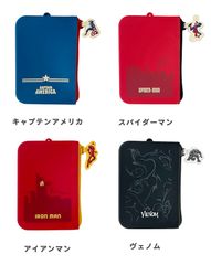 定期入れ パスケース MARVEL パスポーチ アメコミ アメリカンコミック アメコミキャラ スパイダーマン シリコン シリコン製 撥水 撥水ポーチ カード入れ カードケース ファスナー ファスナー開閉 通学 通勤 軽い 薄い 男の子 メンズ キャラクター
