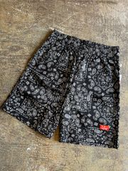 COOKMAN SHORT PANTS フロントポケット　新品 ペイズリー ブラック バンダナ柄