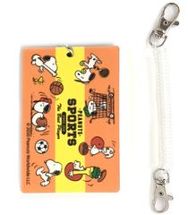 【人気商品】スーツケース ネーム タグ (ICカードケース スヌーピー 定期入れ にも)キャラクター バンガード かわいい ヴァンガード(VANGUARD) スポーツ(伸びるストラップ付き)