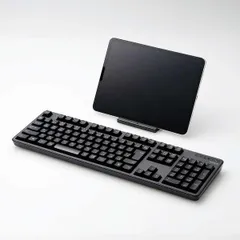【HY】O【新古品】ELECOM エレコム TK-FBM112BK｜Bluetooth5.0・テンキー付きフルキーボード・3台同時接続・多OS対応・スタンド付・省スペース設計[送料無料(一部地域を除く)]HY003