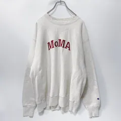 《希少 3XL》Champion×MoMA チャンピオン×モマコラボ スウェットトレーナー REVERSE WEAVE リバースウィーブ オートミール クルーネック グレー 肉厚