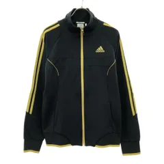 adidas アディダス ロゴ刺繍 トラックジャケット L ブラック トレーニング ジャージ レディース 古着