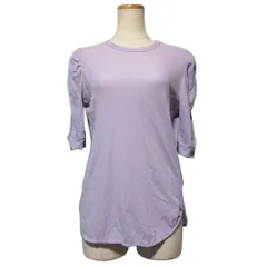 良品 CINOH チノ COSMORAMA PUFF SLEEVE T−SHIRT Tシャツ カットソー 23SCU010 サイズ36 パープル レディース 古着 中古 USED