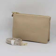 良品 サマンサタバサ レザー ベージュ ショルダーストラップ付 クラッチバッグ/ショルダーバッグ レディース 2000000 NSK OMI