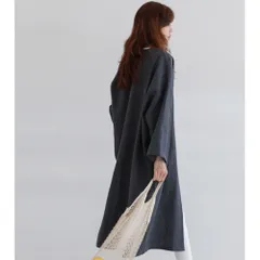 ☆ ネイビー ☆ XXLサイズ ☆ ロングジャケット　コート  ロングジャケット トレンチコート レディース 長袖 ジャケット ロングコート コート 上着 羽織 羽織り ライトアウター ロングロング丈 コットン 綿 リネン 麻 無地 ゆったり 体型カバー