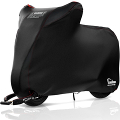 【Kaedear公式/カエディア】 バイクカバー 原付 50㏄/125㏄ バイク カバー 盗難防止 ロック穴 風飛び防止ベルト 撥水 ウェザーシールド KDR-C2-M (200×135×100)