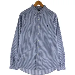 古着 ラルフローレン Ralph Lauren CUSTOM FIT 長袖 ボタンダウンストライプシャツ メンズL相当/eaa536500