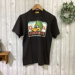 新品・未使用 ヒューマンメイド HUMAN MADE 半袖 丸首 スラブ プリント Tシャツ ブラック Sサイズ 元袋付き MS0009
