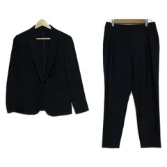 美品 23区 レディース 背抜き ブラック スーツセットアップ ストレッチ M 美品 23区 レディース 背抜き ブラック スーツセットアップ