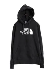 【お得なクーポン配布中!】 US企画 ノースフェイス プリント スウェット フード パーカー レディース М / The North Face プルオーバー 裏起毛 トレーナー ブラック