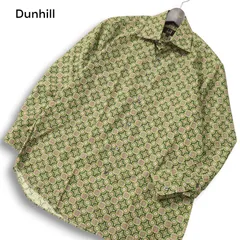 Dunhill ダンヒル 通年 幾何学模様 総柄★ 長袖 シャツ Sz.L　メンズ ポルトガル製