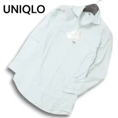 【新品 未使用】 UNIQLO ユニクロ 通年★ ファイン クロス ドビー シャツ 長袖 チェック Sz.S メンズ