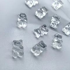 シャレドワ SHAREYDVA クリアシリーズ くまちゃん LL 10個入り ネイルパーツ クリア 透明 カラーチャート 3Dアート 立体アート 動物 アニマル かわいい ジェルネル ネイルアート ネイルデザイン セルフネイル ネイリスト ネイルアクセサリー