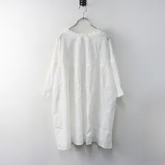 未使用 サマンサモスモス Samansa Mos2 SM2 インド前後2wayギャザーチュニック F/ホワイト フリル ブラウス ワイド【2400014357790】