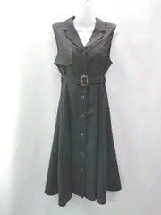 ◇ ◎ AZUL BY MOUSSY 無地 シンプル ノースリーブ ロング丈 ワンピース サイズS ブラック レディース E  【1402280004416】