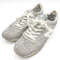 ◇ Θ NEW BALANCE ニューバランス ブランドロゴ入り ローカットスニーカー サイズ24 グレー ホワイト レディース E  【1501230030786】のサムネイル