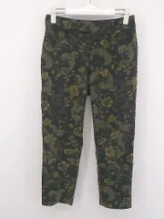◇ ◎ yangany ヤンガニー 花柄 テーパードパンツ サイズ36 ブラック マルチ レディース P  【中古】 【1208290007856】