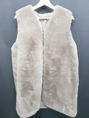 ◇ ⊇ And Search アンドサーチ フェイクファー ジレ ベスト サイズM モカ系 レディース E  【1506250010145】