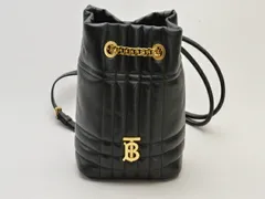 バーバリー BURBERRY TB キルティング ローラ ミニ バックパック/リュック バッグ 80538151 黒 ゴールド金具 レディース e_u F-YA682