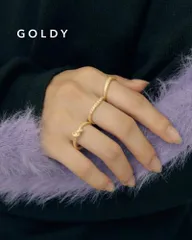 【SALE】GOLDY/ゴールディ/3PCS ノット × キュービックジルコニア セットリング/アクセサリー/5231101のサムネイル