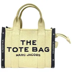 MARC JACOBS マークジェイコブス THE TOTE BAG スモール ハンドバッグ ミニトートバッグ 手持ち鞄 キャンバス 刺繍ロゴ ベージュ