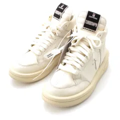 リックオウエンス ダークシャドウ Rick Owens DRKSHDW コンバース CONVERSE 21AW TURBOWPN レザー ハイカット 厚底 スニーカー シューズ DC02AX515 ホワイト 26.5【中古】