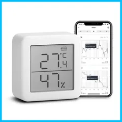 【人気商品】梅雨 スマホで温度湿度管理 スイス製センサー 熱中症対策 高精度 アラーム付き スマート家電 グラフ記録 デジタル 温湿度計 Alexa、Google Alexa認定】SwitchBot home、HomePod、IFTTT with に対応(ハブ