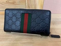 GUCCI グッチ  シェリーライン 長財布 レザー ラウンドファスナー 408831・2778 ブラック系