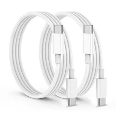 USB C ケーブル 1M 2本セット PD対応 60W 急速充電 USBC & USBC ケーブル データ転送 高耐久性 断線防止 映像出力不可 USB Type C to Type C けーぶる for iPhone 17/Air/16/16E/15 …