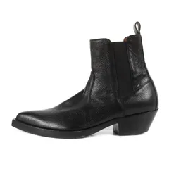 美品 GIVENCHY ジバンシィ サイズ:44(29cm相当) グレインレザー サイドゴア テキサス カウボーイ ヒール ブーツ (TEXAS COWBOY BOOT) ブラック 黒 イタリア製 シューズ 靴【メンズ】のサムネイル