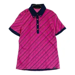 サイズ：L ADIDAS GOLF アディダスゴルフ ADICROSS/DW6423 半袖ポロシャツ ボタンダウン 総柄 ピンク系 [240101241287]# ゴルフウェア レディース ストスト