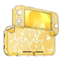 ホワイト2 DLseego Switch Lite用 ケース クリアケース ニンテンドースイッチライト カバー 透明スイッチライトカバー クリアカバー 分体式カバー PC素材 超軽量 耐衝撃 取り外し簡単 傷つけ防止 全面保護 可愛い 黒い