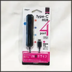 新品◆ナカバヤシ◆Digio 2 USB2.0 Type-C 4ポートハブ ブラック UH-C2474BK