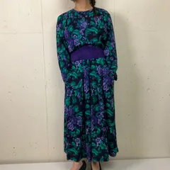 90s Karin Stevens 長袖 ロングワンピース パープル Y201 90s Karin Stevens 長袖 ロングワンピース パープル Y201 - メルカリ