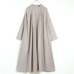 【美品】4 sii mill★ふんわりフォルム♪タック使いワンピース サイズF 薄茶系 無地 z13945