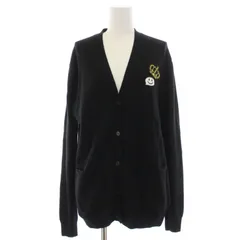 マークバイマークジェイコブス MARC by MARC JACOBS ニットカーディガン 長袖 Vネック ワッペン 薄手 ウール XS 黒 ブラック /BBのサムネイル