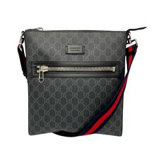 グッチ GUCCI ショルダーバッグ メッセンジャーバッグ 474137 GGスプリームキャンバス ブラック メンズ