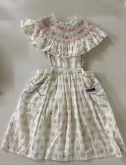 bonjour diary エプロンワンピース　4Y BONJOUR DIARY Butterfly dress 4Y 新品
