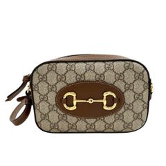 【GUCCI/グッチ】ホースビット 1955 760196  ショルダーバッグ GGスプリームキャンバス ベージュ レディース 【中古】【真子質店】【BL】
