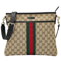 グッチ GUCCI バッグ レディース メンズ ブランド ショルダーバッグ GGキャンバス シェリー ベージュ ブラウン 388926 斜め掛け おしゃれ 【中古】