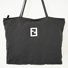 FENDI フェンディ ズッカ スモール トートバッグ ブラック 中古 美品 FENDI フェンディ ズッカ柄 トートバッグ キャンバス レディース