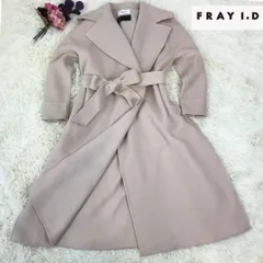 FRAY　I.D　MANTECO   フレイアイディー　マンテコ　ロングコート　ガウンコート　リバーコート　フード付き　アイボリー　サイズ表記0（Sサイズ相当）ベルトあり