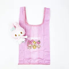 サンリオ マイメロディ ぬいぐるみエコバッグ スタンダード バッグ マスコット カラビナ付